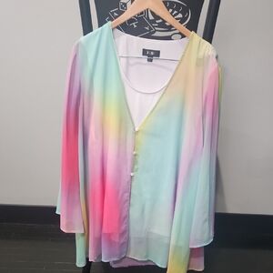 Investments Pastel Rainbow Blouse